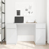 Desk with Drawer White 140 x 49 x 76 cm Engineered wood