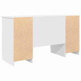 Desk with Drawer White 140 x 49 x 76 cm Engineered wood - Rear View