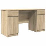 Desk with Drawer Sonoma oak 140 x 49 x 76 cm Engineered wood