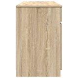 Desk with Drawer Sonoma oak 140 x 49 x 76 cm Engineered wood - Low Angle