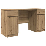 Desk with Drawer Artisan oak 140 x 49 x 76 cm Engineered wood - Front View