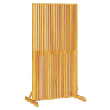 Privacy Screen Brown 79,5 x 50 x 150 cm Solid Acacia Wood - Top-Down View