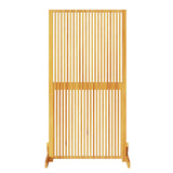 Privacy Screen Brown 79,5 x 50 x 150 cm Solid Acacia Wood - Front View