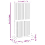 Privacy Screen Brown 79,5 x 50 x 150 cm Solid Acacia Wood
