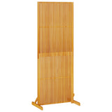 Privacy Screen Brown 79,5 x 50 x 200 cm Solid Acacia Wood
