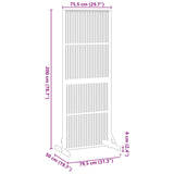 Privacy Screen Brown 79,5 x 50 x 200 cm Solid Acacia Wood