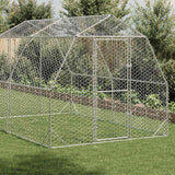 Chicken Run 2.5x4x2.25 m Galvanised Steel