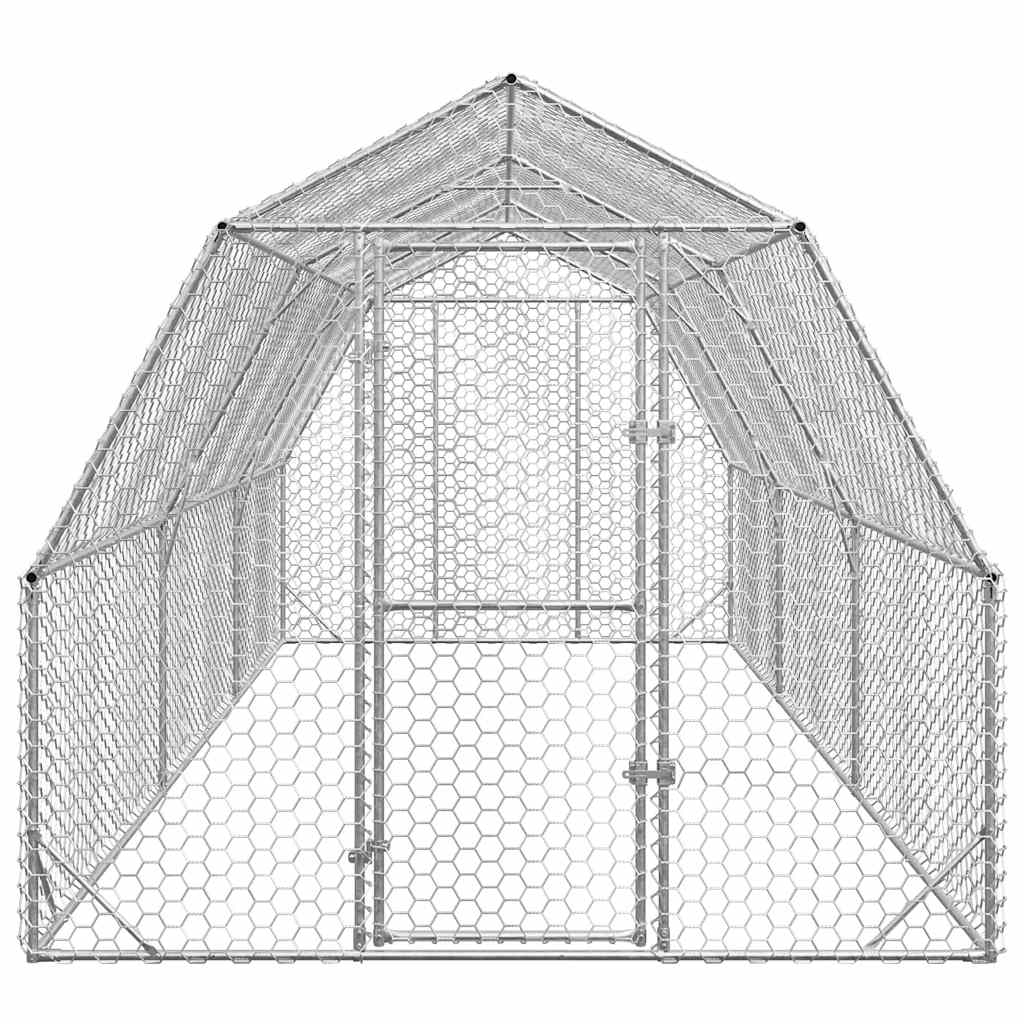 Chicken Run 2.5x6x2.25 m Galvanised Steel