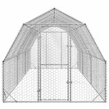Chicken Run 2.5x6x2.25 m Galvanised Steel - Side View