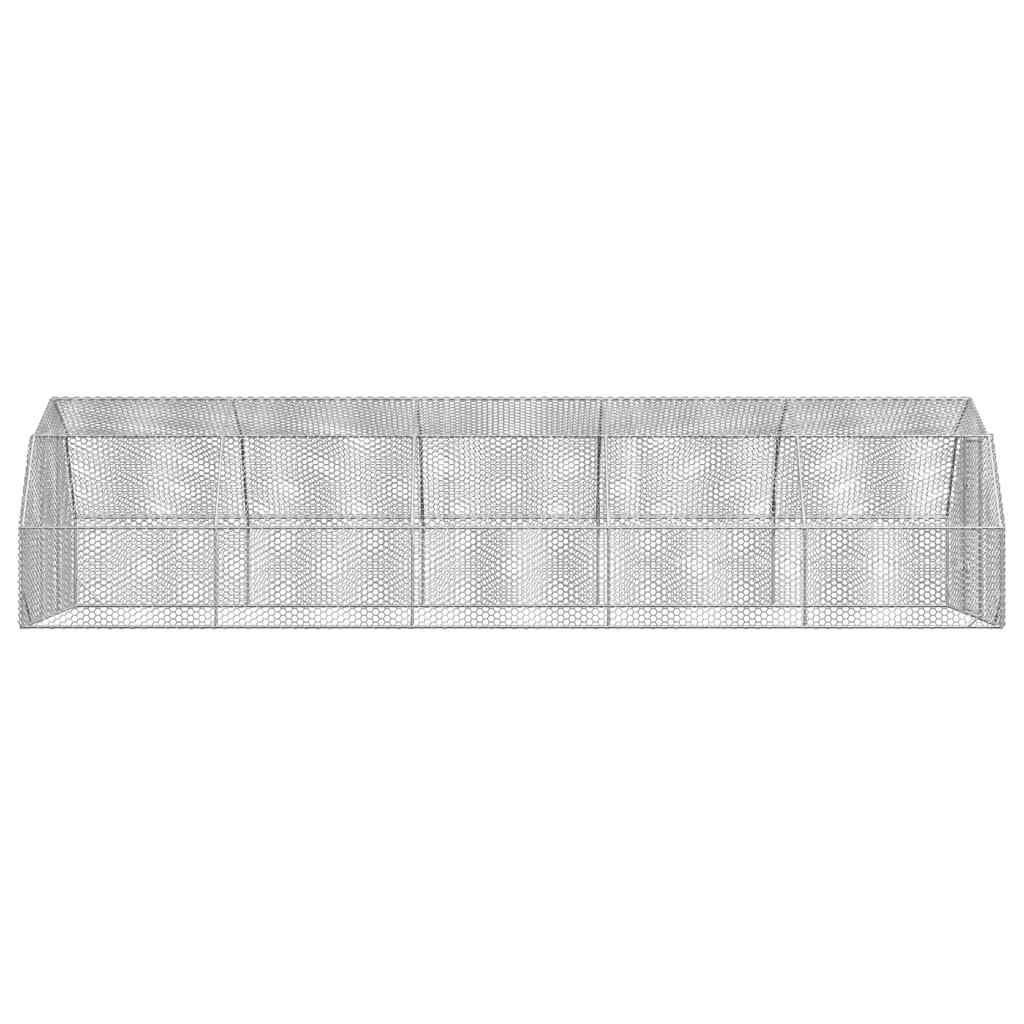 Chicken Run 2.5x10x2.25 m Galvanised Steel