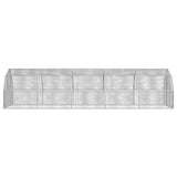 Chicken Run 2.5x10x2.25 m Galvanised Steel - Top-Down View