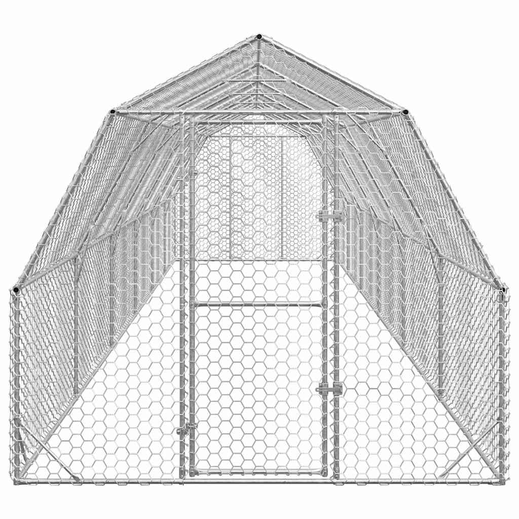 Chicken Run 2.5x12x2.25 m Galvanised Steel