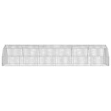 Chicken Run 2.5x12x2.25 m Galvanised Steel - Top-Down View