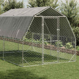 Chicken Run with Roof 2.5x4x2.25 m Galvanised Steel