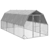Chicken Run with Roof 2.5x6x2.25 m Galvanised Steel