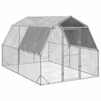 Chicken Run with Roof 2.5x4x2.25 m Galvanised Steel