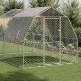 Chicken Run with Roof 2.5x4x2.25 m Galvanised Steel