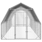 Chicken Run with Roof 2.5x6x2.25 m Galvanised Steel - Side View