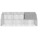 Chicken Run with Roof 2.5x6x2.25 m Galvanised Steel - Top-Down View