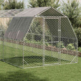 Chicken Run with Roof 2.5x10x2.25 m Galvanised Steel