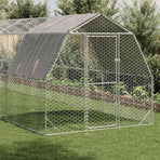 Chicken Run with Roof 2.5x10x2.25 m Galvanised Steel
