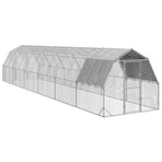 Chicken Run with Roof 2.5x12x2.25 m Galvanised Steel