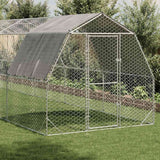 Chicken Run with Roof 2.5x12x2.25 m Galvanised Steel