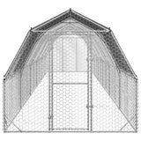Chicken Run with Roof 2.5x12x2.25 m Galvanised Steel