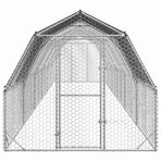 Chicken Run with Roof 2.5x12x2.25 m Galvanised Steel