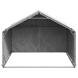 Outdoor Dog Kennel with Cover 2x2x1.5 m Galvanised Steel - Side View