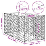 Outdoor Dog Kennel with Door 2x1x1 m Galvanised Steel