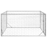 Outdoor Dog Kennel with Door 2x2x1 m Galvanised Steel - Top-Down View