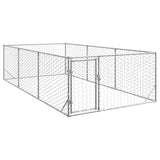 Outdoor Dog Kennel with Door 2x4x1 m Galvanised Steel