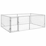 Outdoor Dog Kennel with Door 3x2x1 m Galvanised Steel