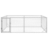 Outdoor Dog Kennel with Door 3x2x1 m Galvanised Steel