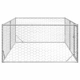 Outdoor Dog Kennel with Door 3x2x1 m Galvanised Steel