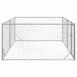 Outdoor Dog Kennel with Door 3x2x1 m Galvanised Steel - Top-Down View