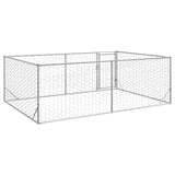 Outdoor Dog Kennel with Door 3x2x1 m Galvanised Steel - 45-Degree Angle