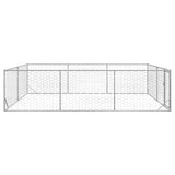 Outdoor Dog Kennel with Door 3x4x1 m Galvanised Steel