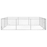 Outdoor Dog Kennel with Door 3x4x1 m Galvanised Steel - Top-Down View