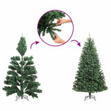 Artificial Christmas Tree with Stand Green 500 cm PVC - Top-Down View