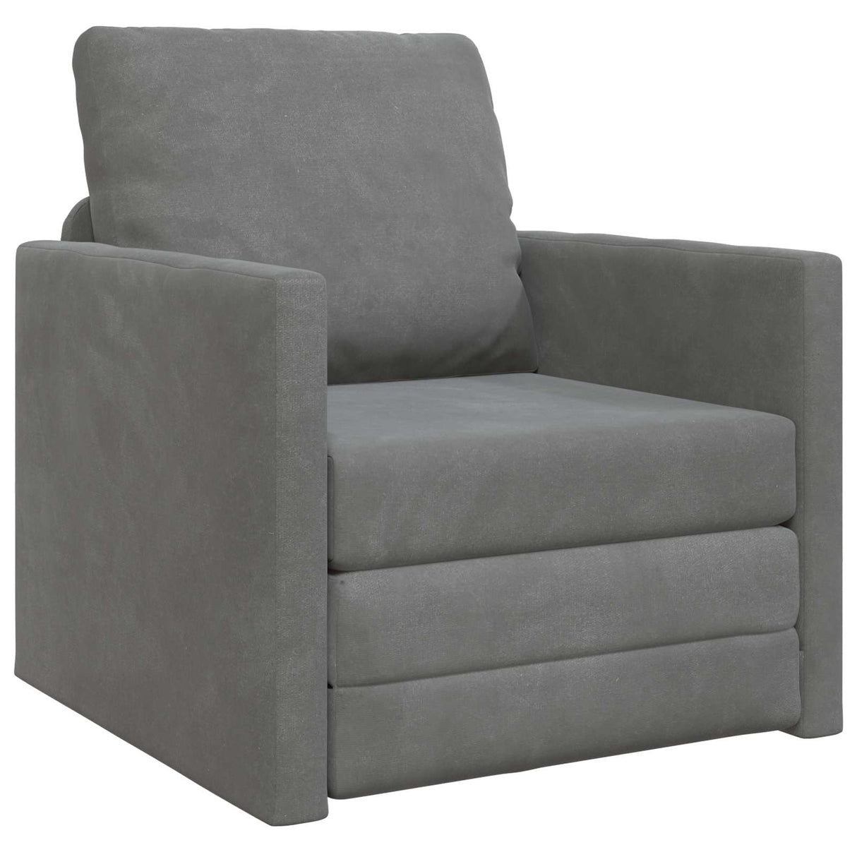 Sofa Bed Dark Grey 74 x 77 x 81 cm Velvet