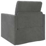 Sofa Bed Dark Grey 74 x 77 x 81 cm Velvet - Close-Up Angle