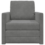 Sofa Bed Dark Grey 74 x 77 x 81 cm Velvet