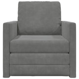 Sofa Bed Dark Grey 74 x 77 x 81 cm Velvet - 45-Degree Angle