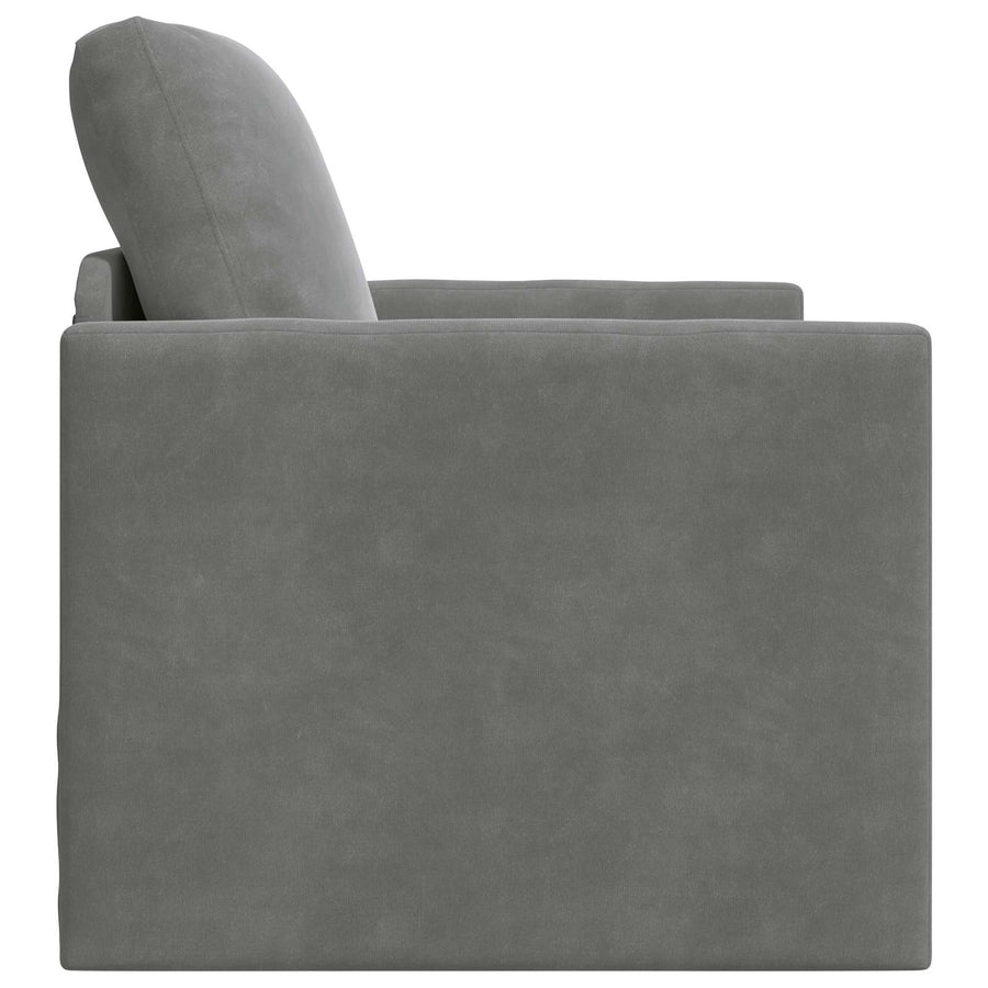 Sofa Bed Dark Grey 74 x 77 x 81 cm Velvet