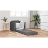 Sofa Bed 60cm Dark Grey Fabric - Extra Image