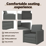 Sofa Bed 60cm Dark Grey Fabric - Low Angle