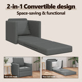 Sofa Bed 60cm Dark Grey Fabric