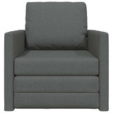 Sofa Bed 60cm Dark Grey Fabric - Top-Down View